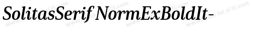 SolitasSerif NormExBoldIt字体转换